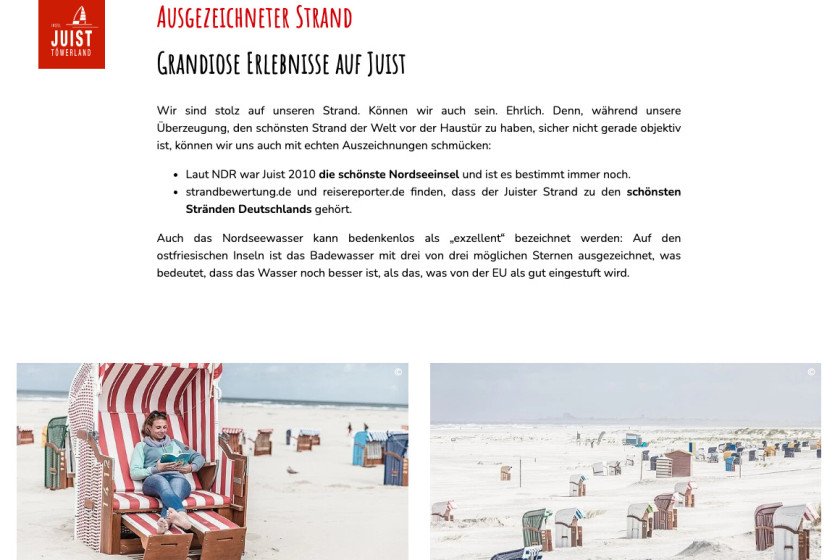 Juist Website Strand